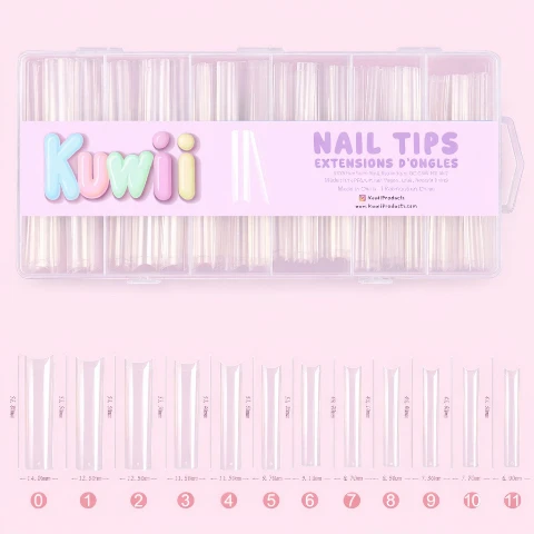 Kuwii - Capsules d’ongles pour extensions – Coffin Long